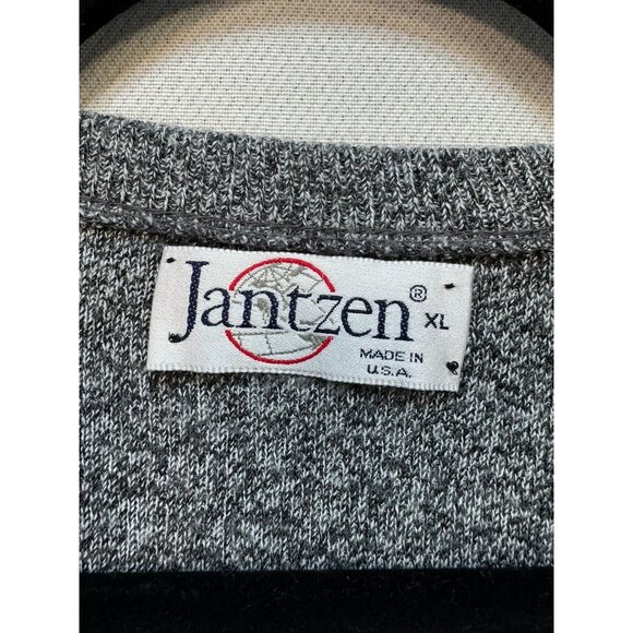 Vintage Jantzen Mens XL Knit Sweater Vest Gray - Picture 2 of 6